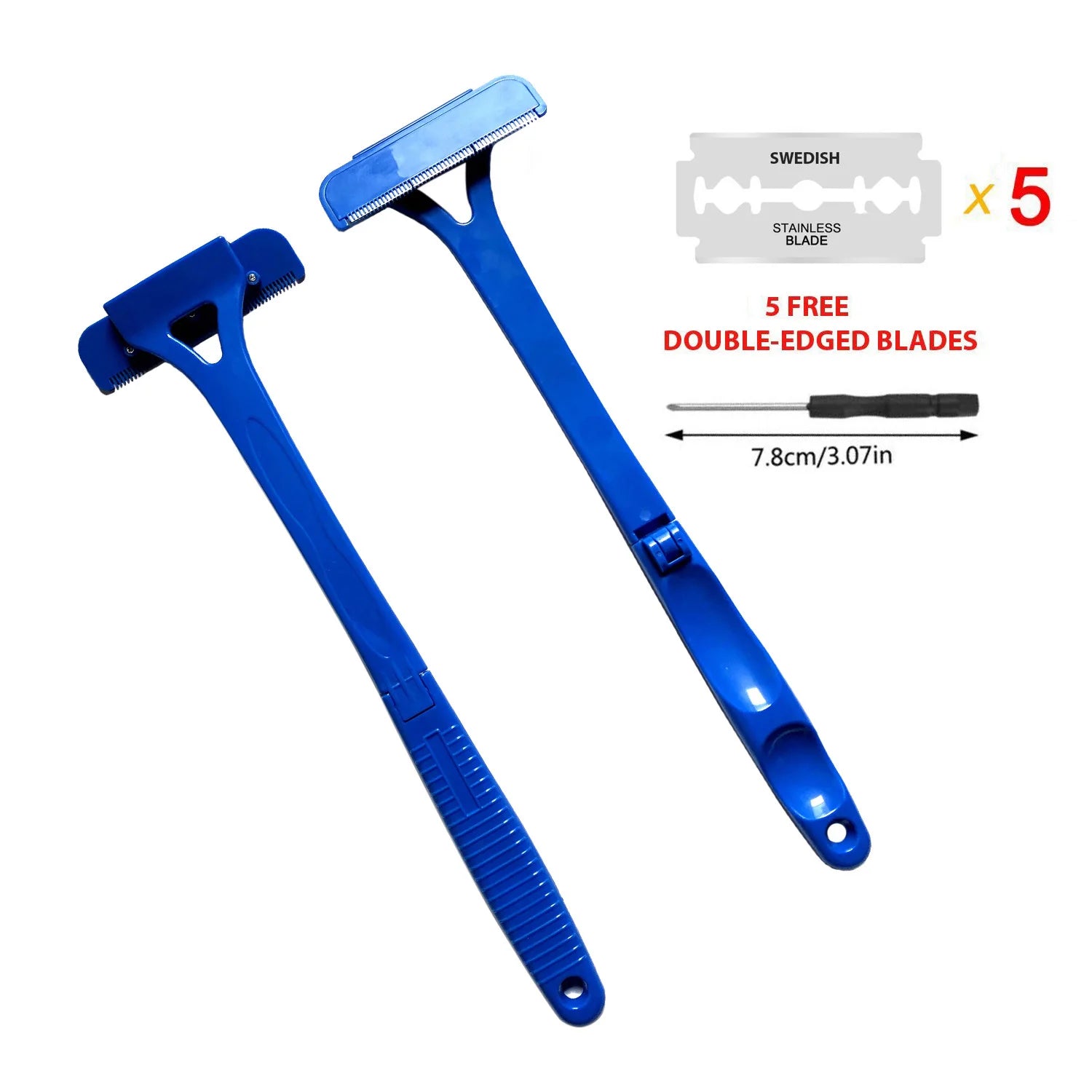 Safety Long Handle Folding Back Shaver Body Shaver Back Hair Trimmer Body Leg Back Razor Shaver Epilator Hair Removal Tool