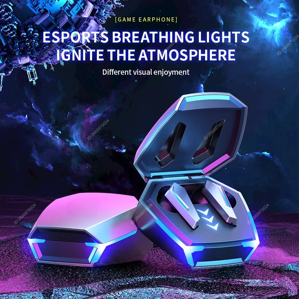 Bluetooth True Wireless Game Earphones – TWS In-Ear Headphones with Mic, Waterproof Sports HiFi Headsets with Balanced Armature