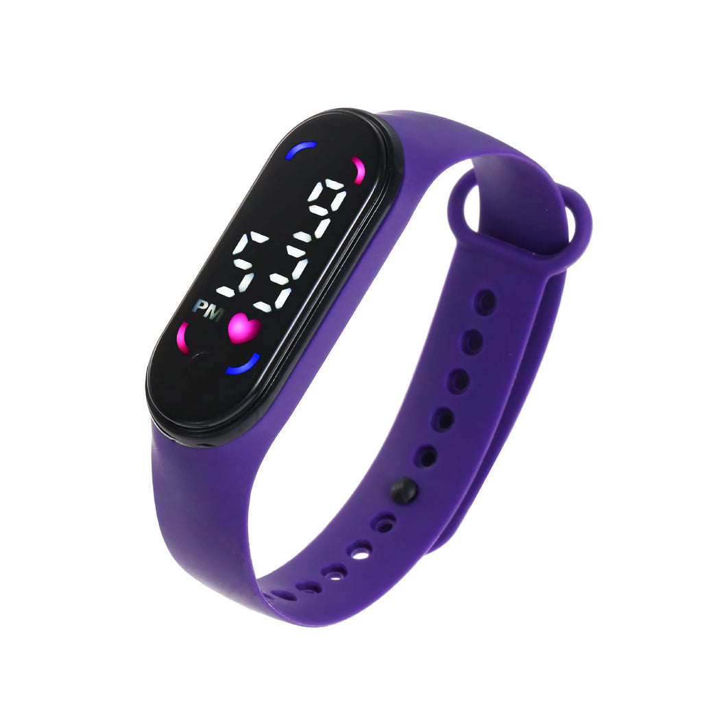 Fashion Waterproof Women Watches for Kids Girls Touch LED Sport Digital Bracelet Electronic Children Clock Boys Toys Gift