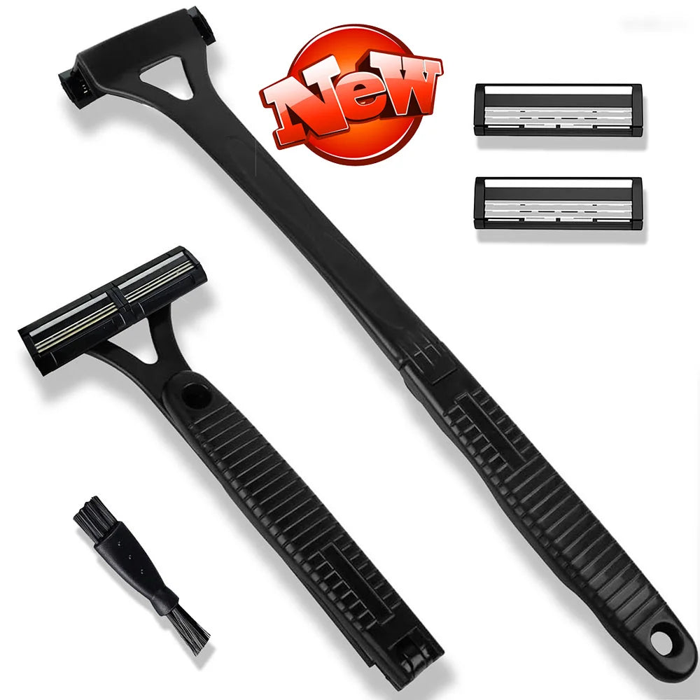 Safety Long Handle Folding Back Shaver Body Shaver Back Hair Trimmer Body Leg Back Razor Shaver Epilator Hair Removal Tool