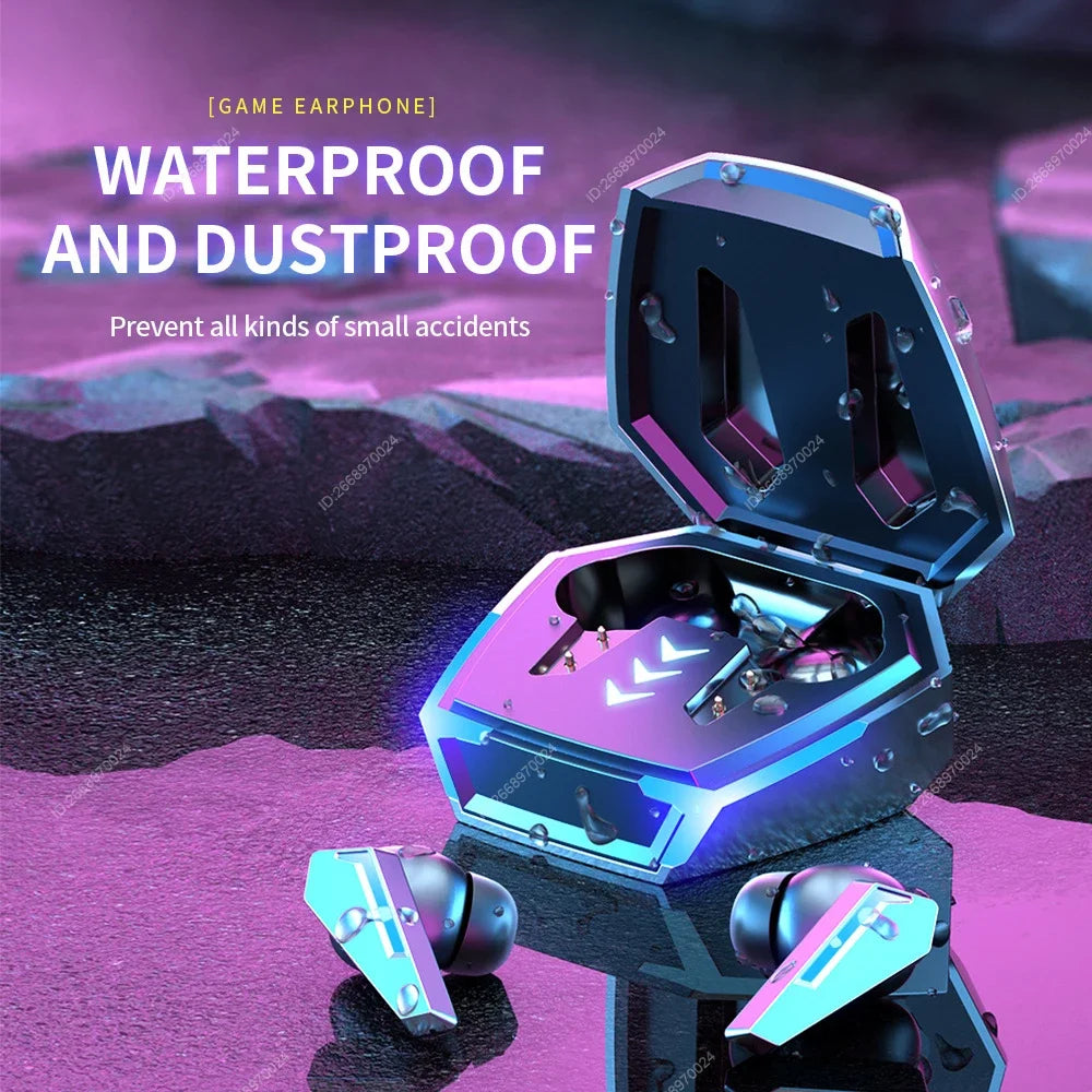 Bluetooth True Wireless Game Earphones – TWS In-Ear Headphones with Mic, Waterproof Sports HiFi Headsets with Balanced Armature